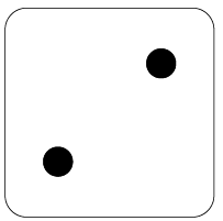 Dice with a 2